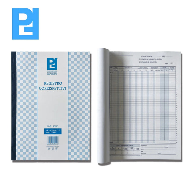 picarta fabrianese registro corrispettivi iva 13 fogli x2 copie 22x30 cm ean 8011919130155