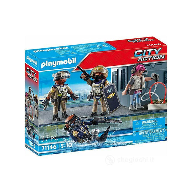 playmobil playmobil city unita speciale set 4 personaggi 69 in personaggi unita speciale set 4 personaggi ean 4008789711465