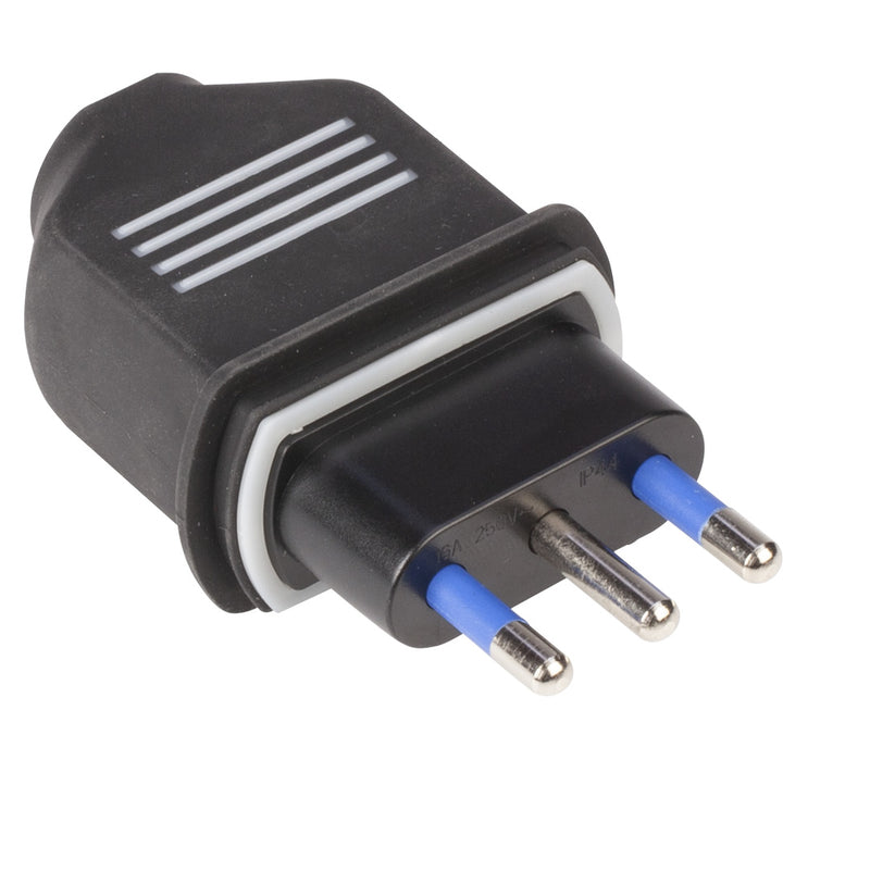 poly pool spina gomma 16a 2pt serie heavy duty ip44 nera ean 8008225012602