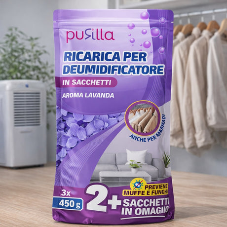 pusilla ricarica assorbiumidita lavanda 3 buste da 450 gr ean 9972016522184