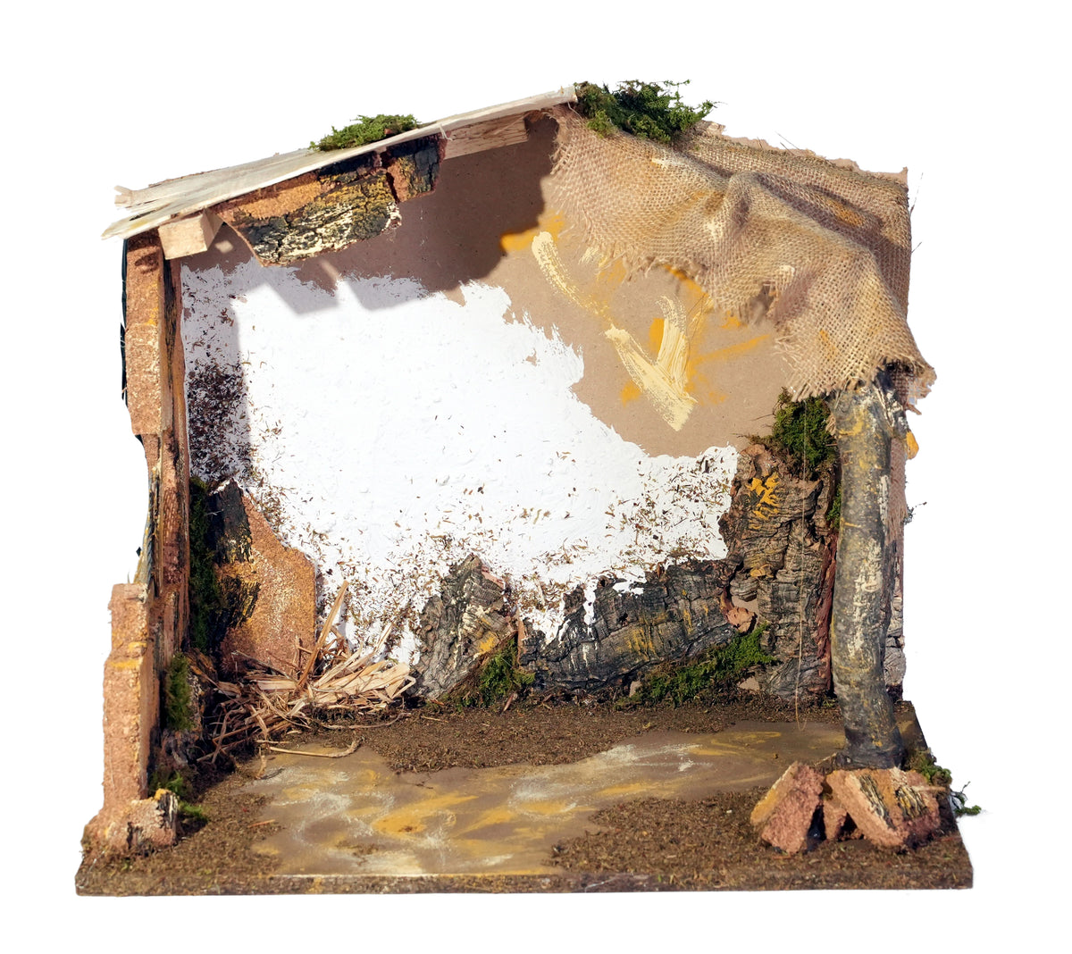 rossi rosa capanna vuota per presepe 15x10x15 cm ean 8018623805010