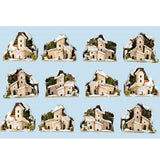 rossi rosa case innevate per presepe 10x6 cm assortite ean 8018623001078