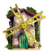 rossi rosa mulino a vento con motorino per presepe 10x6x15 cm ean 8018623113818