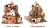 rossi rosa paesaggio a 360 con luci per presepe 24x21x26 cm ean 8018623123336