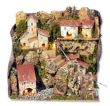 rossi rosa paesaggio per presepe con 10 luci 20x14x18 cm ean 8018623119858