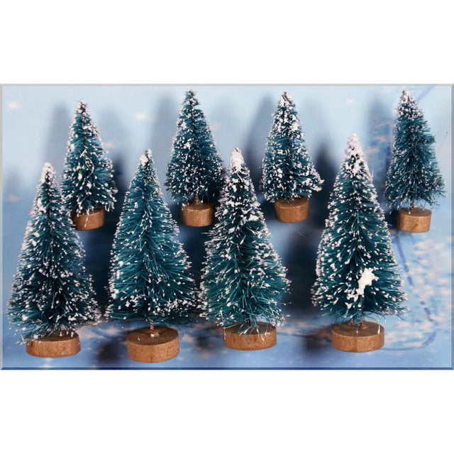 rossi rosa set 8 alberi per presepe 5 e 8 cm ean 8018623020062