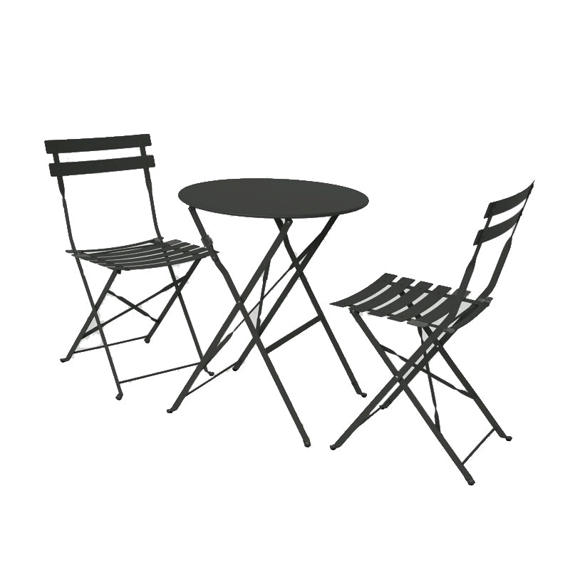 Set Tavolo Sedie Bistrot Ferro Antracite