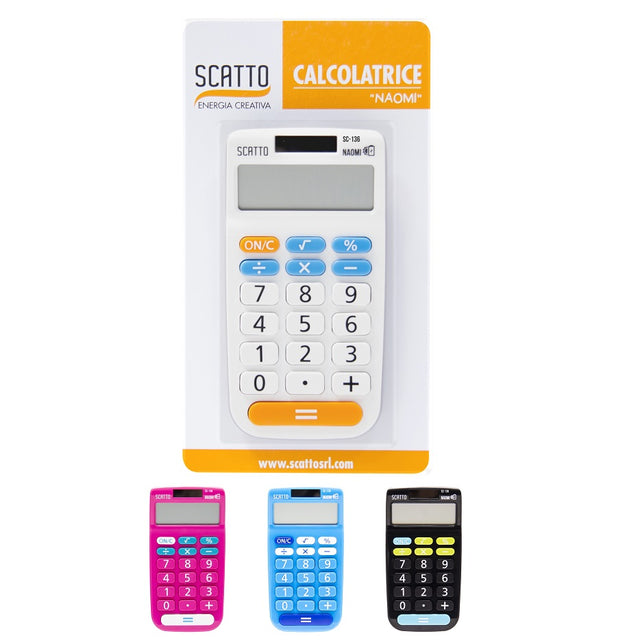 scatto calcolatrice colori assortiti sc136 scatto ean 8027217101360