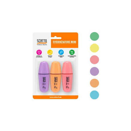 immagine-1-scatto-evidenziatori-mini-colore-pastello-3-assortiti-ean-8027217022252