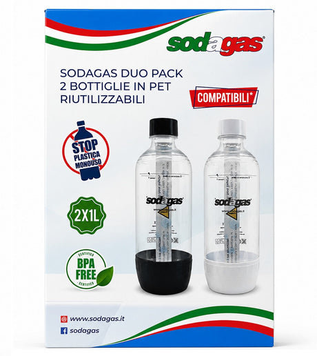 sodagas bottiglie sodagas in pet duo pack 1 lt ean 8055510380090