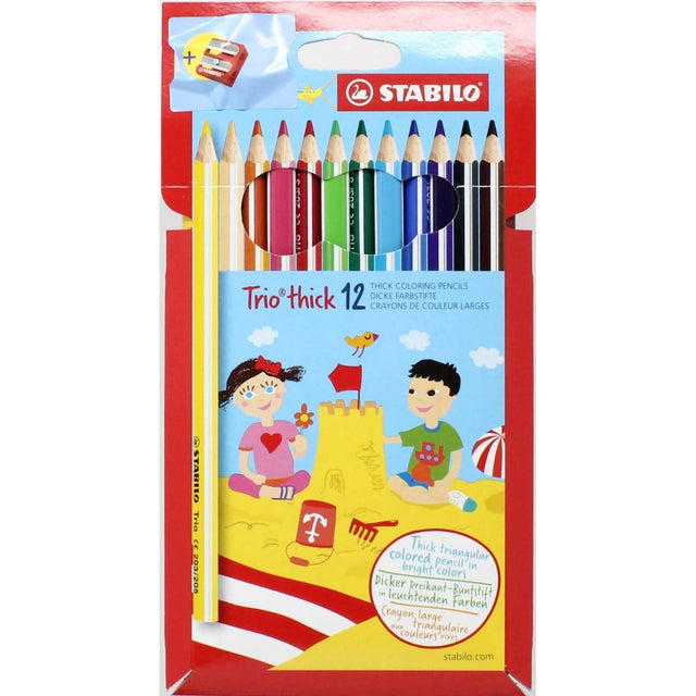 stabilo pastelli triangolari trio maxi 12 pz temperino ean 4006381357760