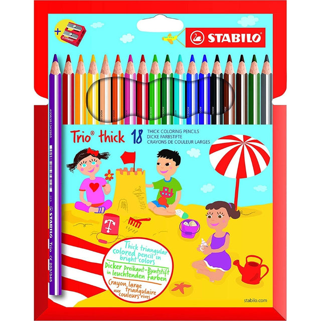 stabilo pastelli triangolari trio maxi 18 pz temperino ean 4006381357784