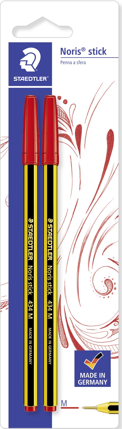 staedtler penne staedtler noris rosse 2 pezzi ean 4007817434024