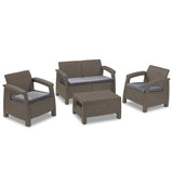 stars set salotto bolsena in resina rattan moka ean 9972016780089