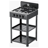staylux cucina portatile a gas 4 fuochi e 2 ripiani nero ean 8055954980047