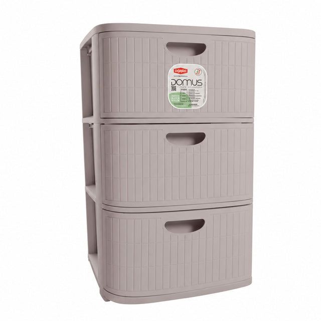 stefanplast cassettiera domus greige 3 cassetti h60 ean 8003507906013