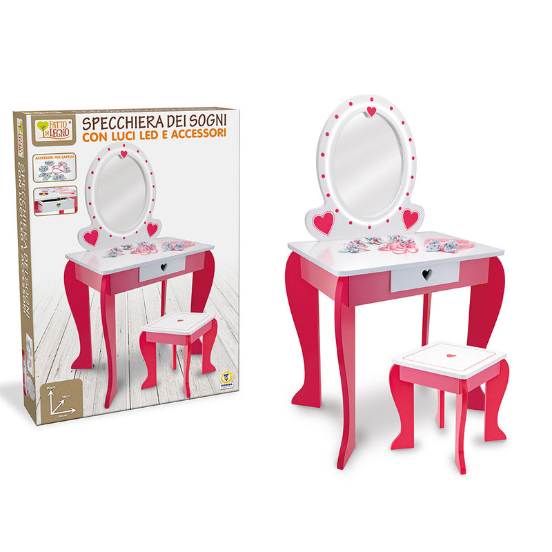 teorema specchiera dei sogni in legno con luci led ean 8017967406860