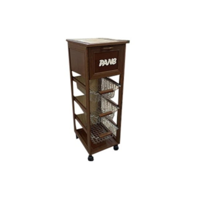 teti carrello da cucina slim noce 39x29x815cm ean 8032749723201