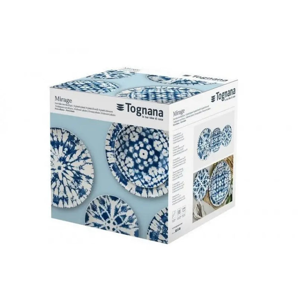 tognana servizio di piatti 18 pz blu mirage tognana ean 8056444482386