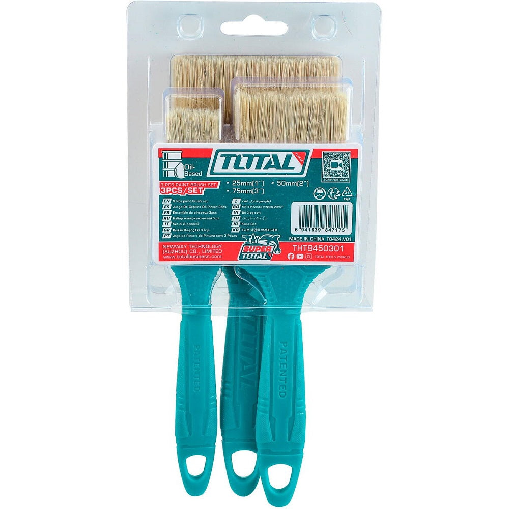 total pennelli per pittura total set 3 pz ean 6941639847175