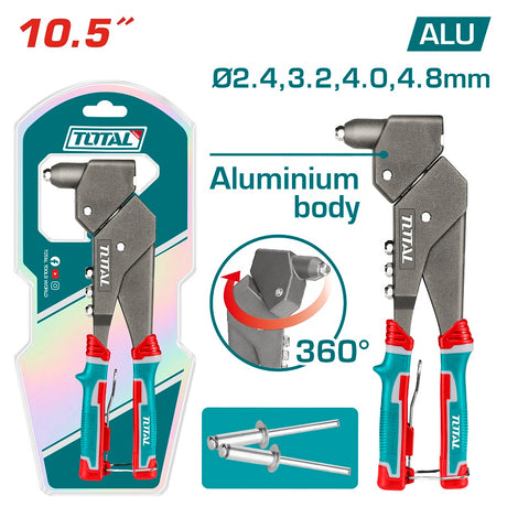 total rivettatrice manuale con testa girevole a 360 total ean 6925582192711