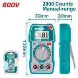 total tester digitale misuratore di tensione e corrente total 600 v ean 6923736765897