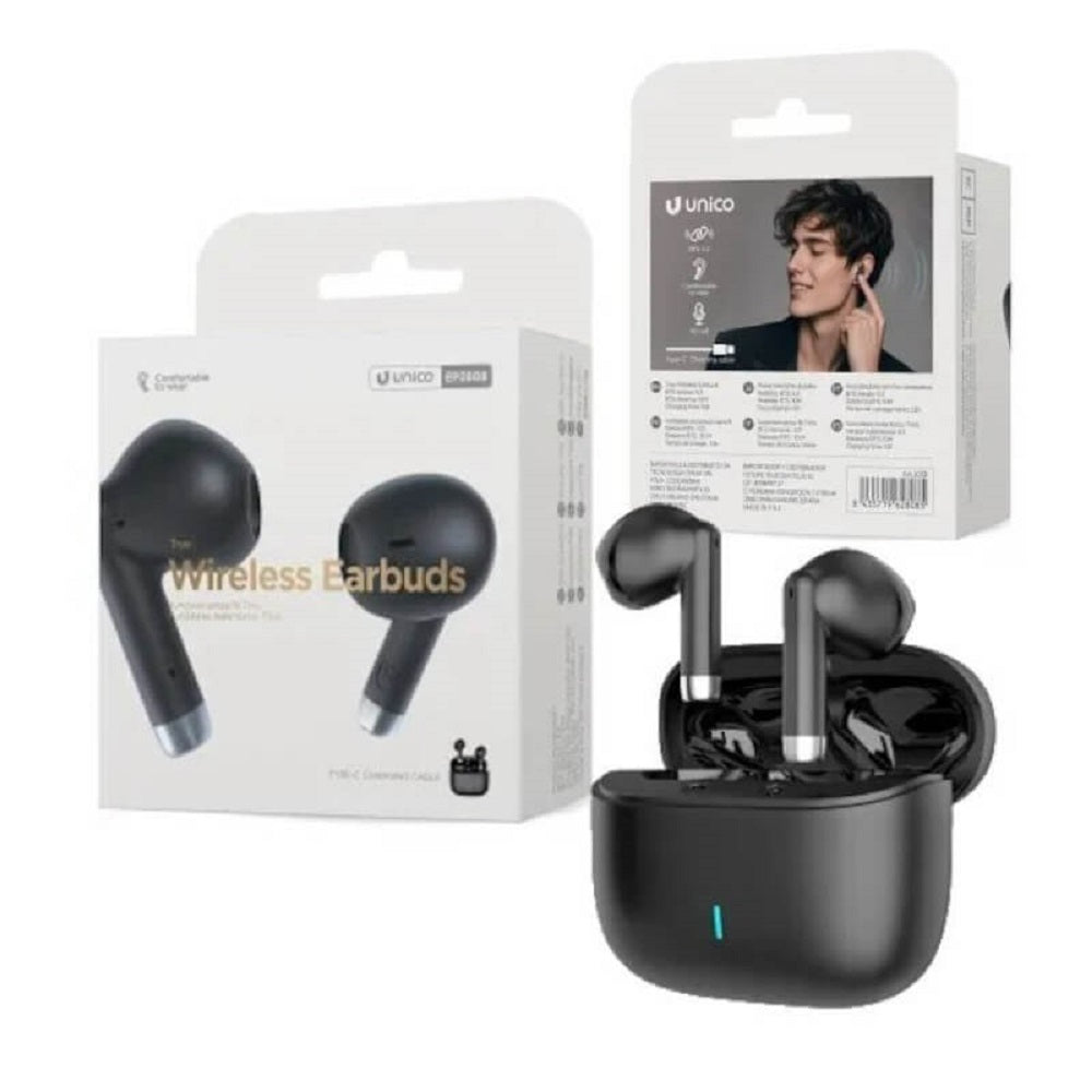 unico auricolari wireless bluetooth 5 3 nero ean 8435719624643