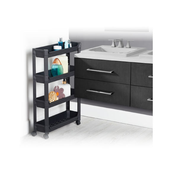 Carrello Salvaspazio Luna Nero 46,5x14,5xh67cm