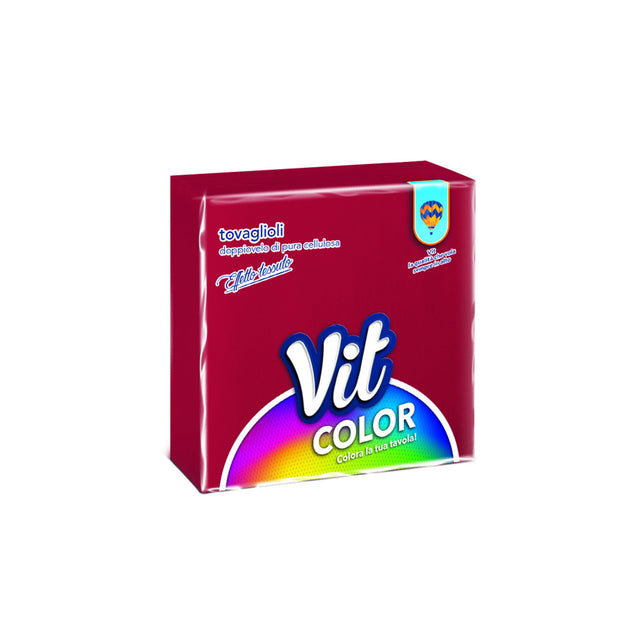 vit tovaglioli 2v 33x33 rosso 25pz vit ean 8014444008333