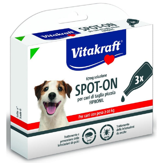 vitakraft antiparassitario vitakraft spot on cani 2 10 kg 3 fialette ean 8007229353667