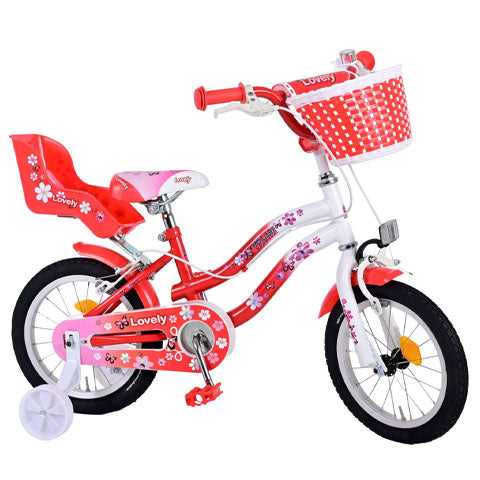 volare bici bimba 14 lovely biancarossa nylon ean 8715347014932