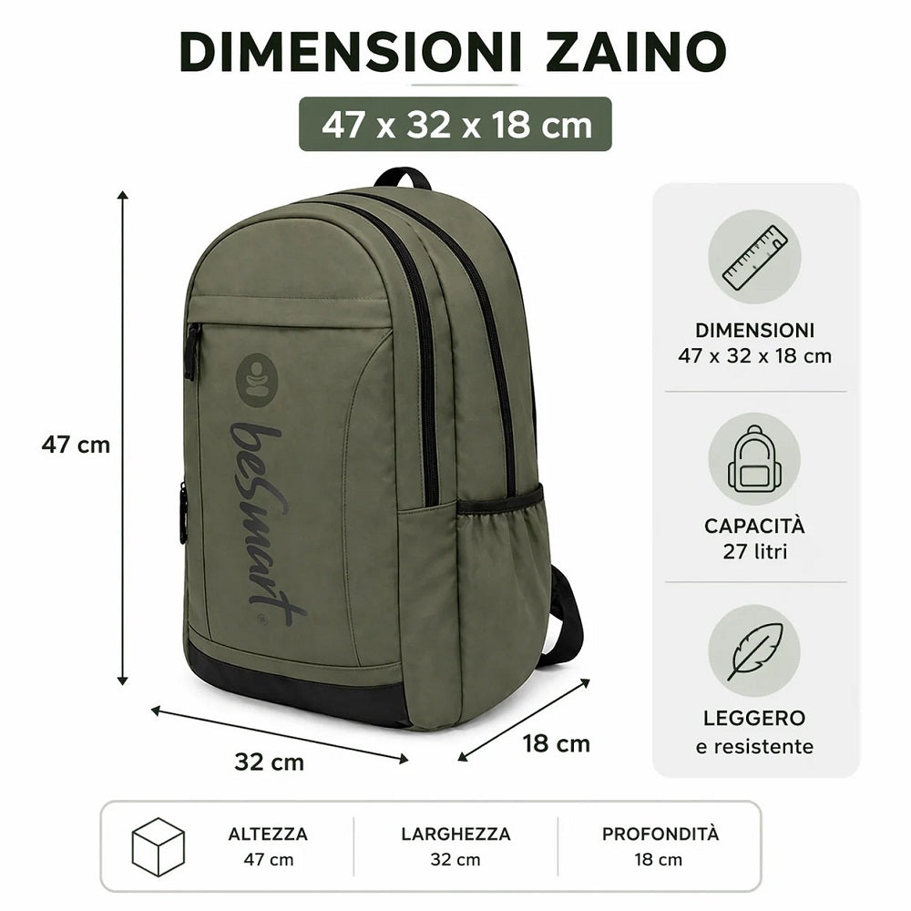 be smart zaino cooly teen verde be smart ean 8023650060134
