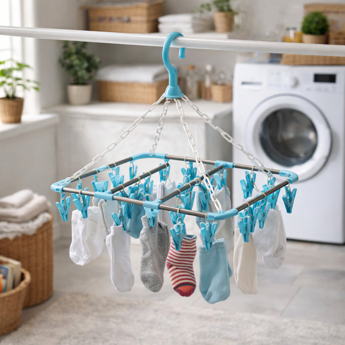 beca stendino acciaio 30 pinze 40x30x25 cm ean 8056684774616