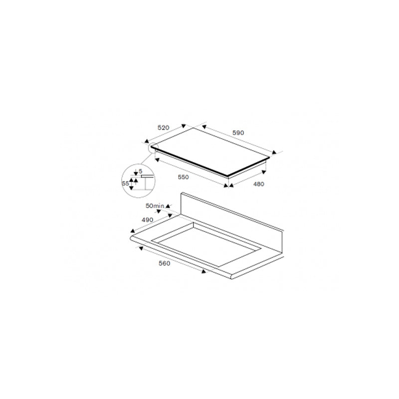 bertazzoni la germania piano induzione 60cm 4 piastre bridge ean 8057971100224