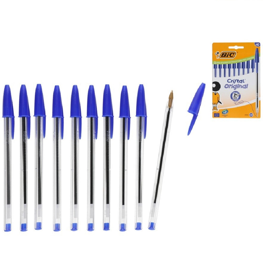 bic italia penna a sfera bic cristal original 10pz blu ean 3086123734746