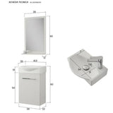 brand mobile bagno slim sospeso elys 40cm bianco ean 8057737975806