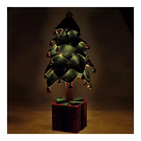 christmas collection albero pieghevole 60cm in velluto con luci ean 8056378427712