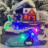 christmas collection casa con lago con movimento e luce assortito ean 8053482251813