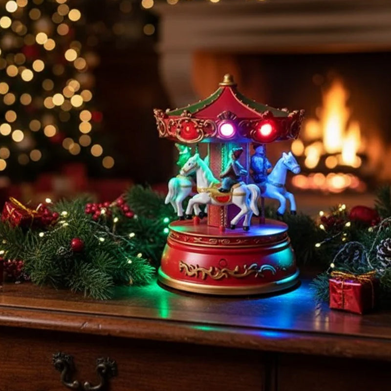 christmas collection giostrina carosello con musica e luce ean 8053482226552