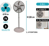 coveri ventilatore piantana sabbia 3 in 1 50x130 cm 75 w ean 8024972108658