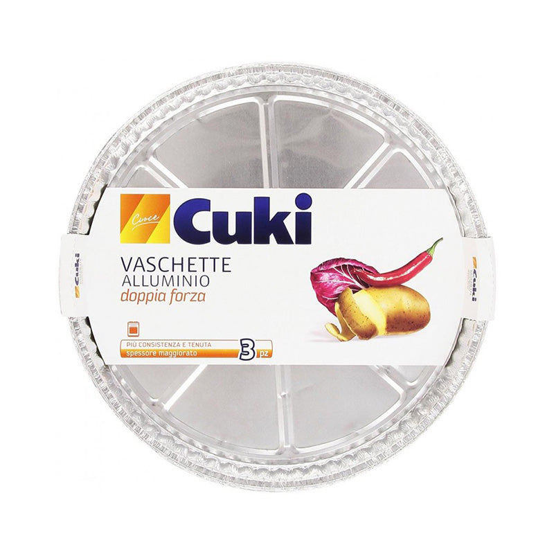 cuki vaschette alluminio 3 pz pizza 285 x h 31 cuki ean 8003980901000