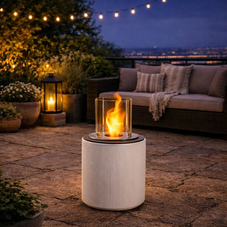 divina fire braciere bioetanolo da terra modigliani bianco ean 8056157806233