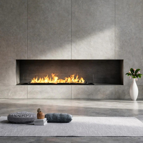divina fire bruciatore bioetanolo da incasso 100 cm inoxvetro ean 8056157806066