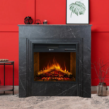 divina fire camino elettrico da terra bellini nero ean 8056157809142
