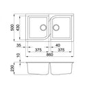 elleci lavello 86x50 2v venice bianco elleci ean 8032861059363