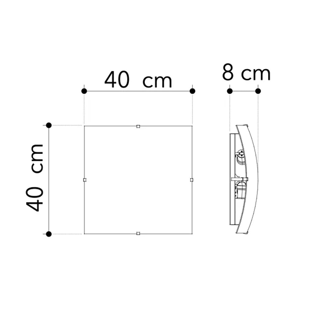 fan europe lighting plafoniera led pamela quadrata 40x 40cm ean 8031440352970