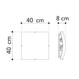 fan europe lighting plafoniera led pamela quadrata 40x 40cm ean 8031440352970