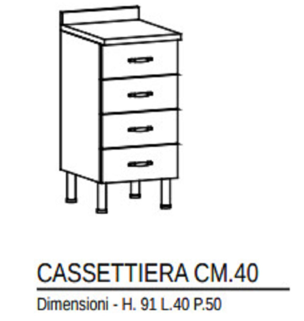 formula 1 cassettiera cucina federica 40 cm bianca ean 9972015122040