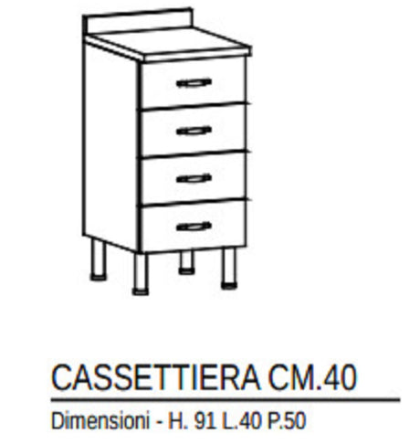 formula 1 cassettiera cucina federica 40 cm olmo ean 9972015080753