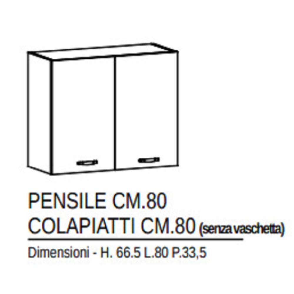 formula 1 pensile scolapiatti cucina federica 80 cm olmo ean 9972015080814